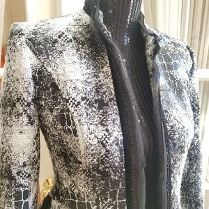 Cache Twill Short Crop Jacket Top Size 0